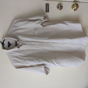 Land's End checkered button down shirt